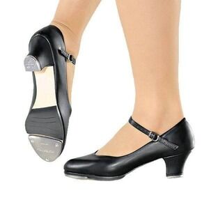NEW Theatricals Tap Shoes Heels Women's 6.5 - 7 Black Pumps Dance Shoes